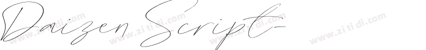 Daizen Script字体转换
